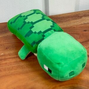 Minecraft Sea Turtle Plush Green Pixelated Stuffed Animal Jinx Mojang 90420A